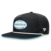 Casquette Snapback Charlotte FC Iron Golf noire de marque Fanatics pour hommes