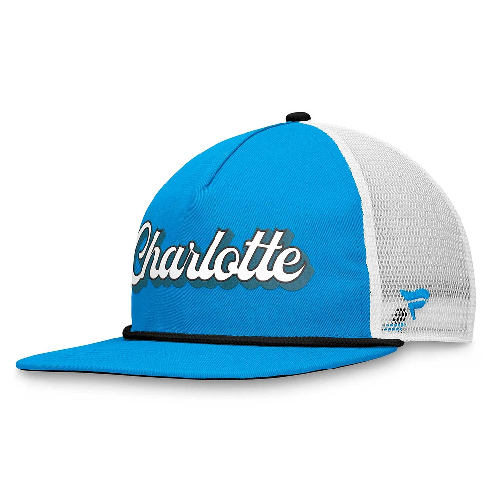 Men's Fanatics Blue/White Charlotte FC True Classic Golf Snapback Hat