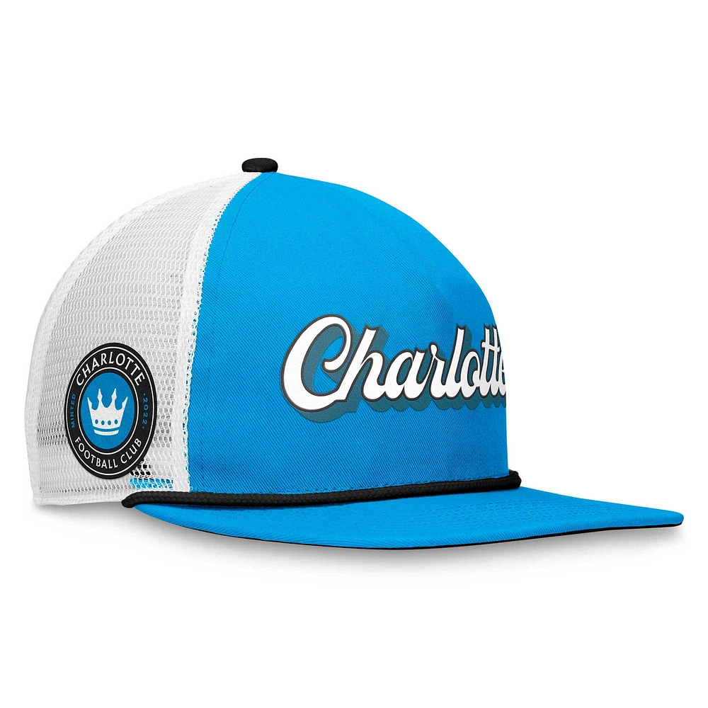 Men's Fanatics Blue/White Charlotte FC True Classic Golf Snapback Hat