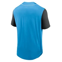 Men's Fanatics Blue Charlotte FC Balance Fashion Baseball Jersey