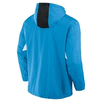 Men's Fanatics Blue Charlotte FC Free Kick Woven Quarter-Zip Hoodie Jacket