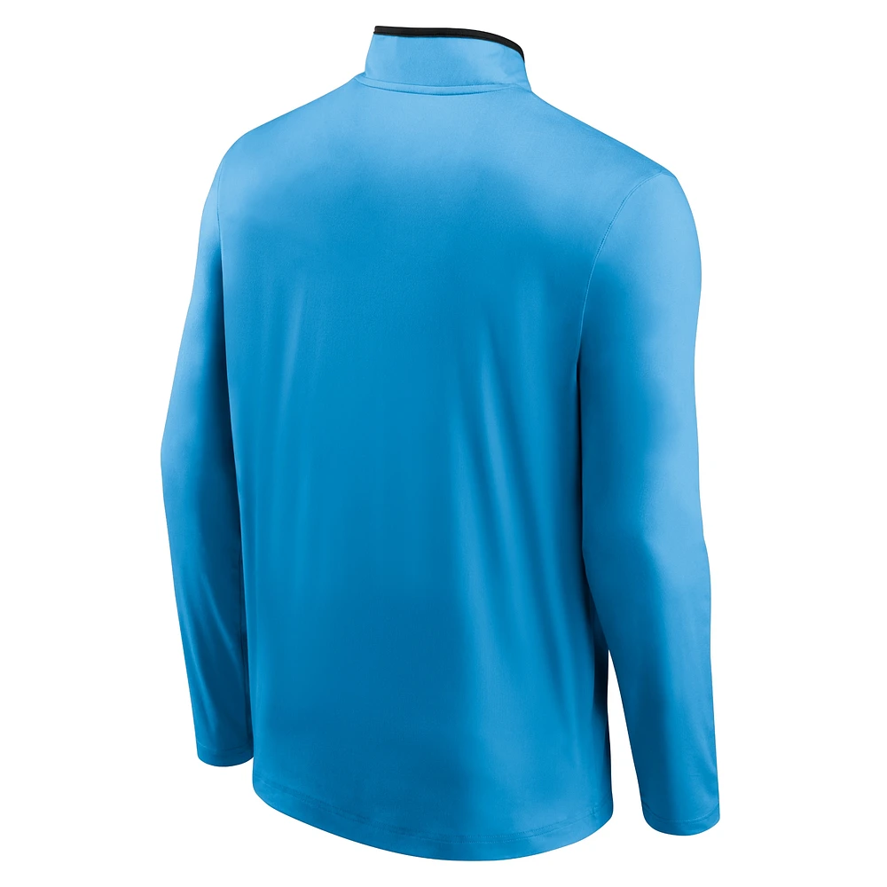 Men's Fanatics Blue Charlotte FC Lineup Quarter-Zip Jacket