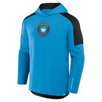 Men's Fanatics Blue Charlotte FC Red Card Transitional Pullover Hoodie