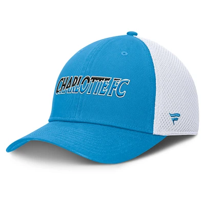 Casquette Fanatics bleue Charlotte FC Rocket Flex pour homme