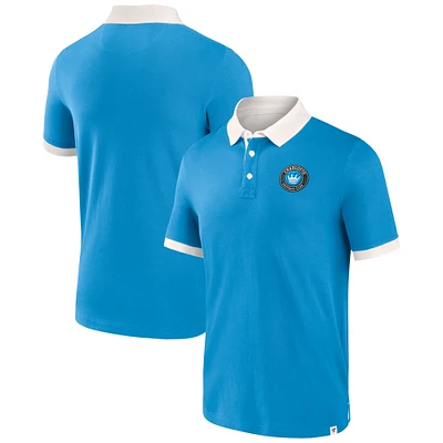 Polo bleu Fanatics Charlotte FC deuxième période pour hommes