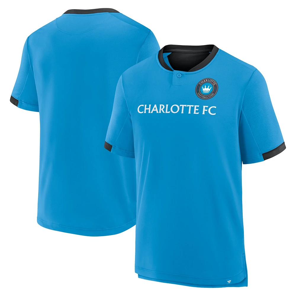 Men's Fanatics Blue Charlotte FC Stoppage Time Striker T-Shirt