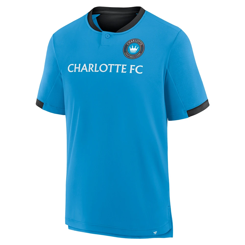 Men's Fanatics Blue Charlotte FC Stoppage Time Striker T-Shirt