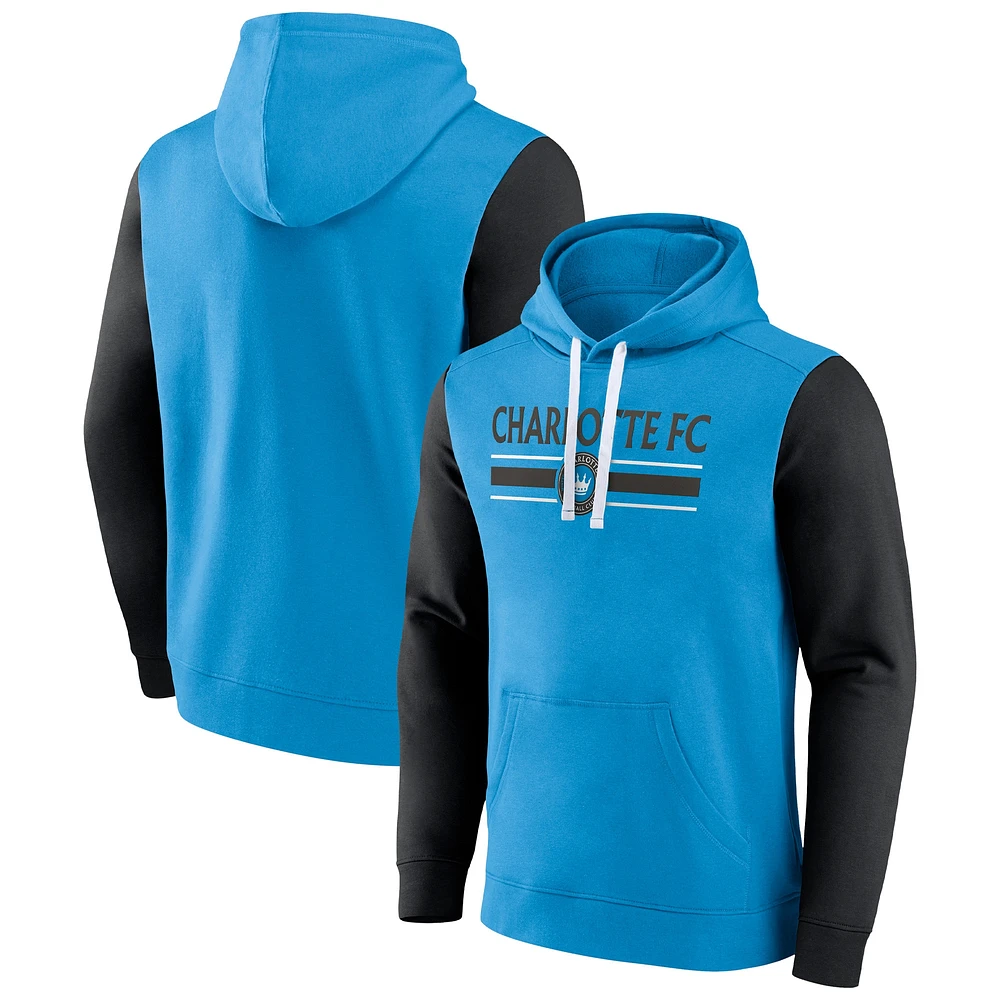 Men's Fanatics Blue Charlotte FC To Victory Pullover Hoodie