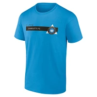 T-shirt bleu Charlotte FC Tradition de marque Fanatics pour hommes