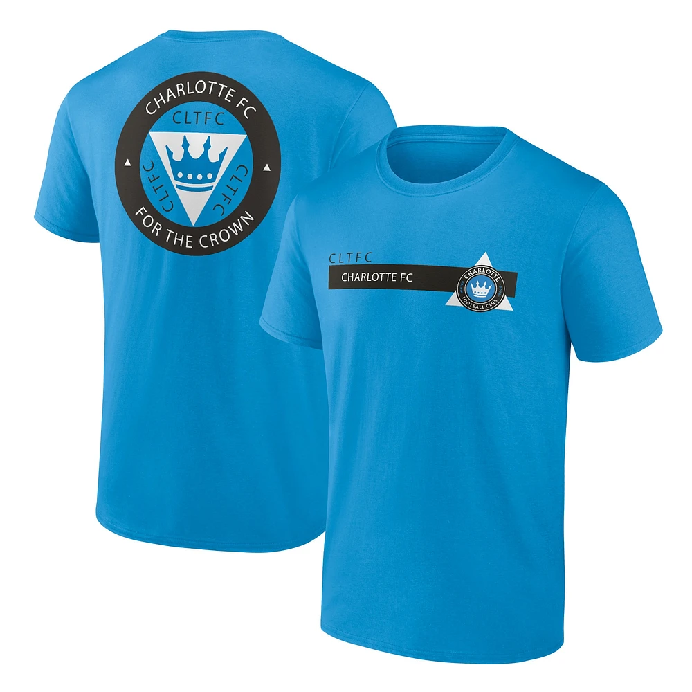 Men's Fanatics Blue Charlotte FC Tradition T-Shirt