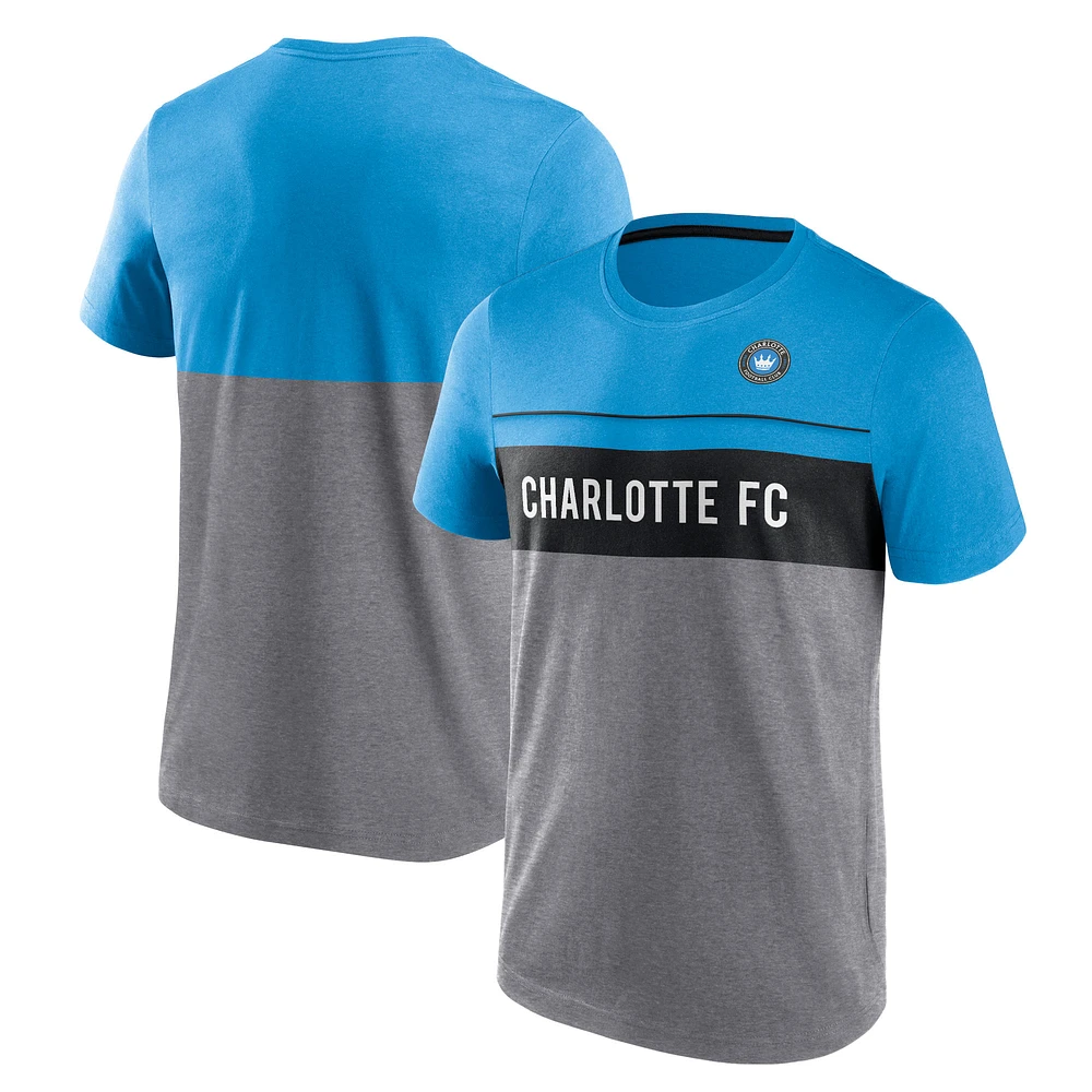 Men's Fanatics Gray Charlotte FC Striking Distance T-Shirt