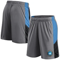 Short gris de l'équipe Charlotte FC marque Fanatics pour hommes