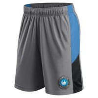 Short gris de l'équipe Charlotte FC marque Fanatics pour hommes