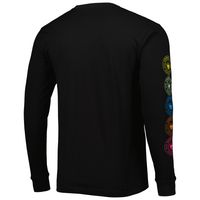 Men's Mitchell & Ness Black Charlotte FC Papel Picado Long Sleeve T-Shirt