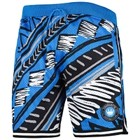 Short de mode tribal Charlotte FC bleu Mitchell & Ness pour homme