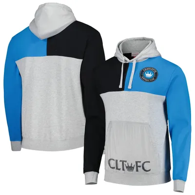 Chandail à capuchon Tie Breaker Mitchell & Ness Charlotte FC gris pour homme