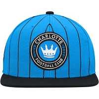 Men's Mitchell & Ness Light Blue Charlotte FC Team Pin Snapback Hat