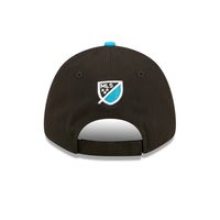 Men's New Era Black/Blue Charlotte FC Basic 9FORTY Adjustable Hat