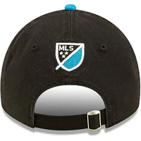 Men's New Era Black/Blue Charlotte FC Team 9TWENTY Adjustable Hat