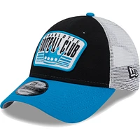 Casquette New Era Charlotte FC Patch 9FORTY Trucker Snapback pour homme, noir/bleu sarcelle