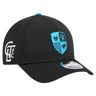 Men's New Era Black Charlotte FC 2025 Jersey Hook 9FORTY M-Crown Adjustable Hat