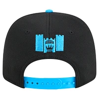 Casquette extensible à boutons-pression Charlotte FC 2025 noire New Era pour homme avec crochet 9SEVENTY