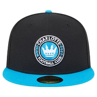 Men's New Era  Black Charlotte FC 2025 Kickoff 59FIFTY Fitted Hat