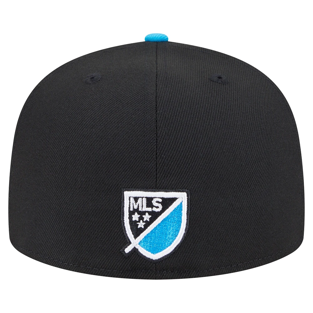 Men's New Era  Black Charlotte FC 2025 Kickoff 59FIFTY Fitted Hat