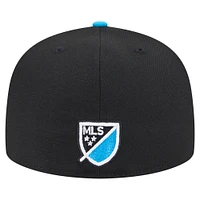 Men's New Era  Black Charlotte FC 2025 Kickoff 59FIFTY Fitted Hat