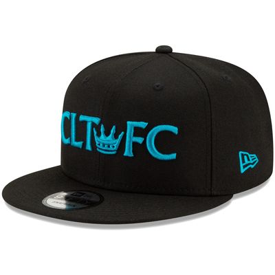 Men's New Era Black Charlotte FC Crown 9FIFTY Snapback Hat