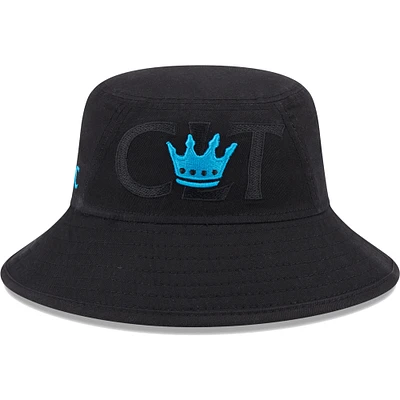 Men's New Era Black Charlotte FC Kick Off Bucket Hat