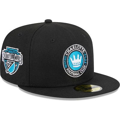 Casquette ajustée 59FIFTY Charlotte FC Patch pour homme New Era noire