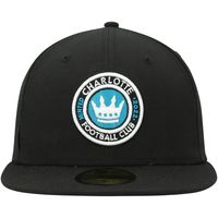 Men's New Era Black Charlotte FC Primary Logo 59FIFTY Fitted Hat