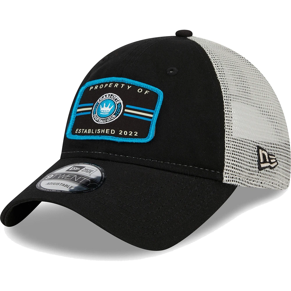 Casquette Snapback Charlotte FC Property 9TWENTY New Era pour homme, noire