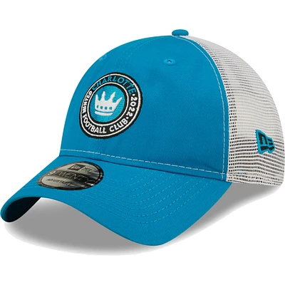 Men's New Era Blue Charlotte FC Trucker 9TWENTY Snapback Hat