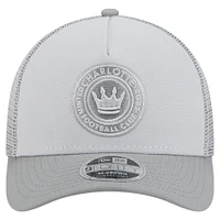 Casquette camionneur ajustable 9FORTY A-Frame grise Charlotte FC pour homme New Era