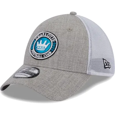 Charlotte FC New Era 39THIRTY Trucker Flex Hat - Heather Gray/White