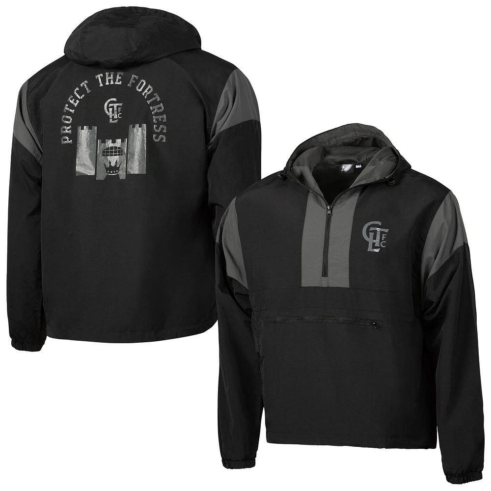 Men's Sport Design Sweden  Black Charlotte FC 2025 Jersey Hook Full-Zip Premium Anorak Hooded Jacket