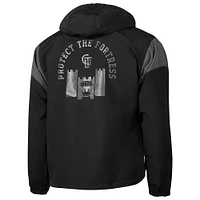 Men's Sport Design Sweden  Black Charlotte FC 2025 Jersey Hook Full-Zip Premium Anorak Hooded Jacket