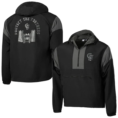 Men's Sport Design Sweden  Black Charlotte FC 2025 Jersey Hook Full-Zip Premium Anorak Hooded Jacket