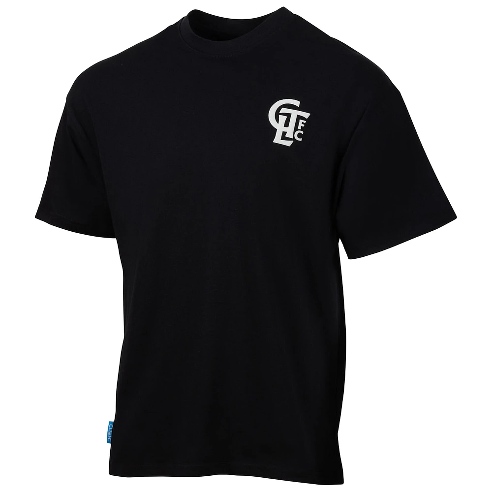 T-shirt surdimensionné noir Charlotte FC City Soul pour homme, motif sport suédois