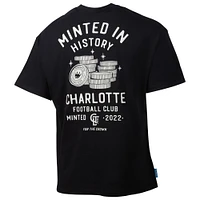 T-shirt surdimensionné noir Charlotte FC City Soul pour homme, motif sport suédois