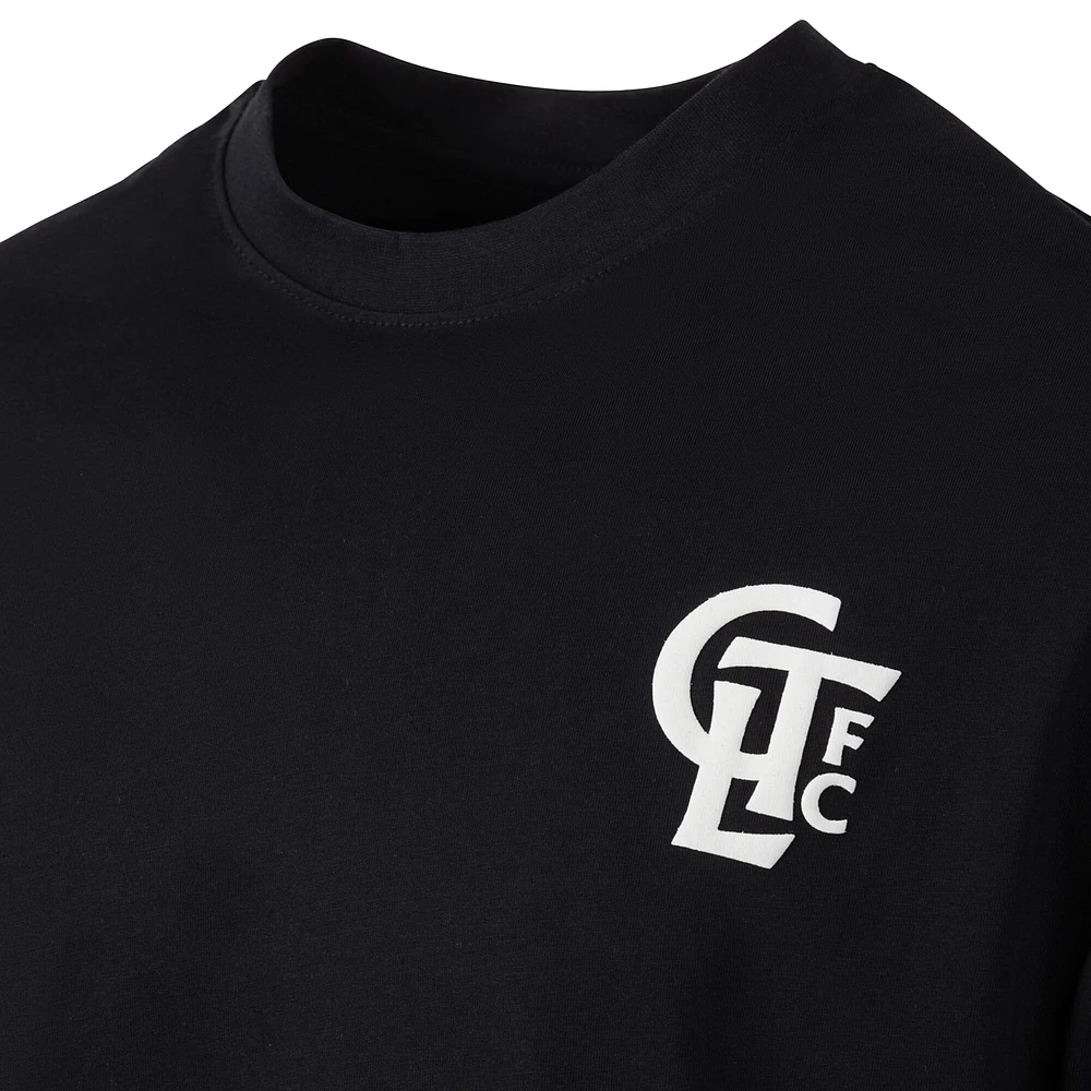 T-shirt surdimensionné noir Charlotte FC City Soul pour homme, motif sport suédois