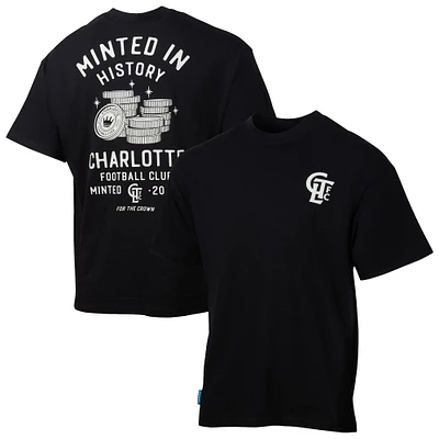 T-shirt surdimensionné noir Charlotte FC City Soul pour homme, motif sport suédois