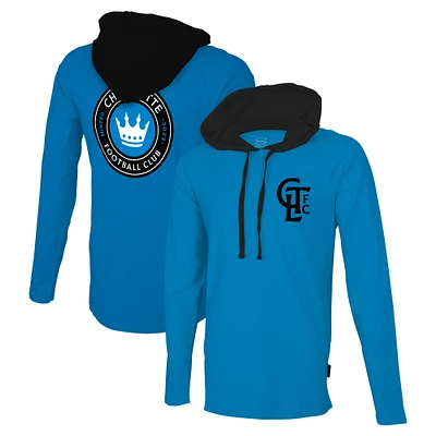 Men's Stadium Essentials Blue Charlotte FC Tradition Raglan Hoodie Long Sleeve T-Shirt