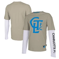 T-shirt à manches longues Stadium Essentials Tan Charlotte FC Status pour hommes