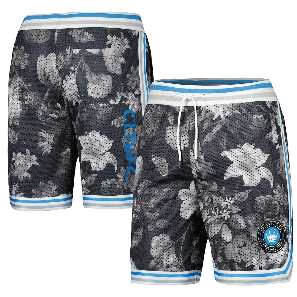 Short imprimé en maille The Wild Collective Charcoal Charlotte FC pour homme