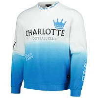 Men's The Wild Collective White/Blue Charlotte FC Ombre Pullover Sweatshirt