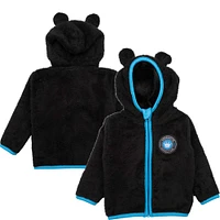 Toddler Sport Design Sweden  Black Charlotte FC Tie-Breaker Teddy Full-Zip Hoodie