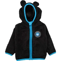 Toddler Sport Design Sweden  Black Charlotte FC Tie-Breaker Teddy Full-Zip Hoodie